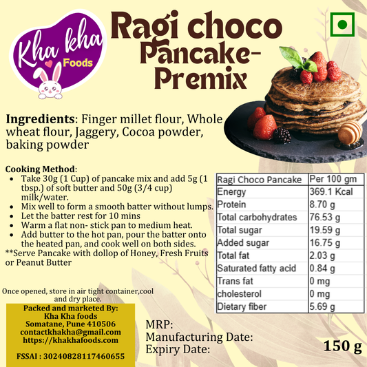 Ragi Pan cake Mix with Real Cocoa - Nutritious & Delicious