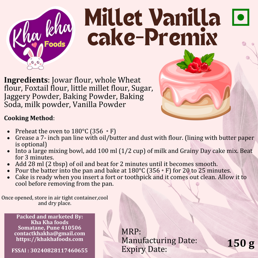 Millet Vanilla cake-Premix