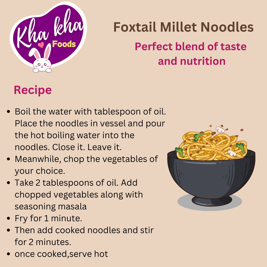 Kha Kha Foods Foxtail Millet Noodles - Healthy & Delicious Alternative