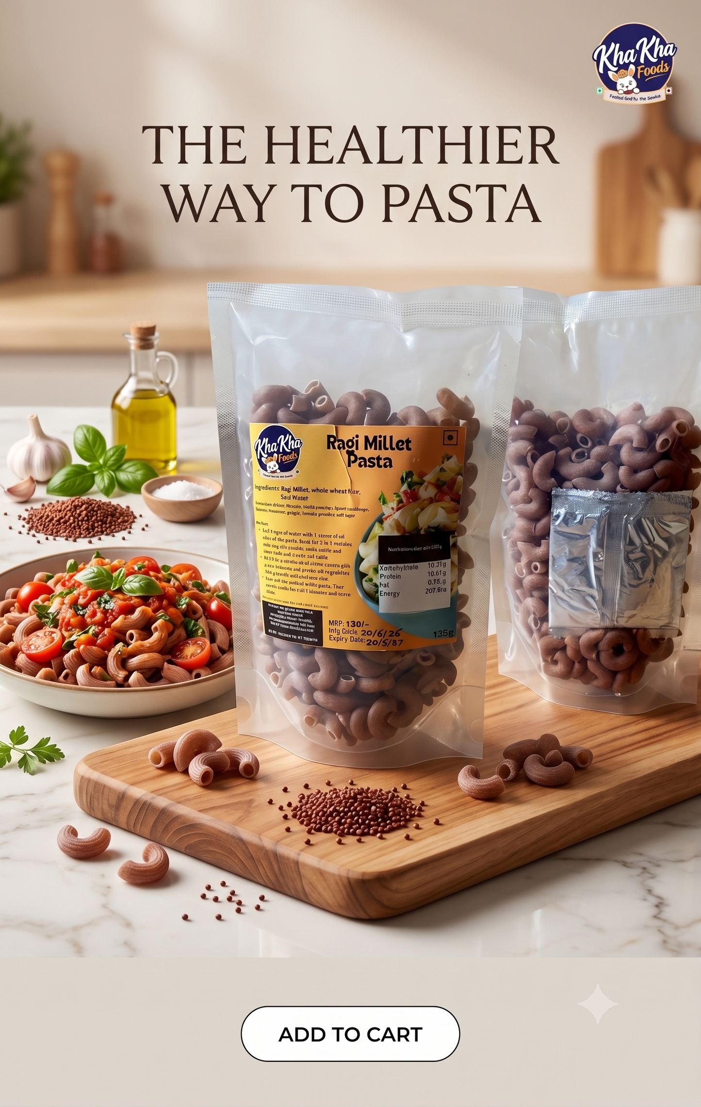 Ragi Millet Pasta (175g)